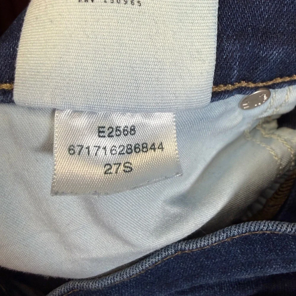 AYR The Pop High Rise Straight Leg Jeans Dark Wash Blue 27S E2568 Made in LA